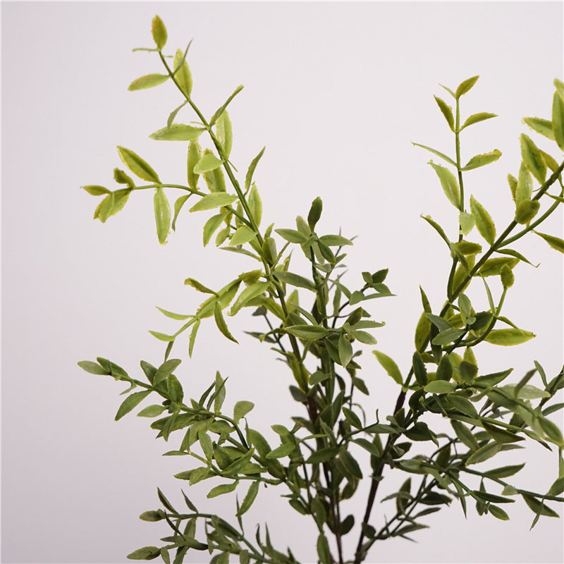 Miniature Green Olive Branch Decorative Plant - Realistic Faux Greenery for Home Décor, Floral Arrangements, and Gardening