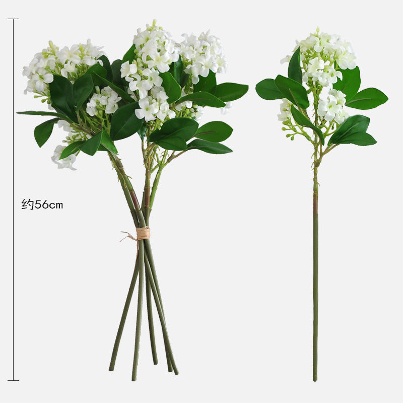 Elegant Faux Flower Bouquet - Stunning Short-Stemmed Osmanthus & Lilac Arrangements for Living Room and Dining Table Décor | Perfect Home Accent for All Seasons