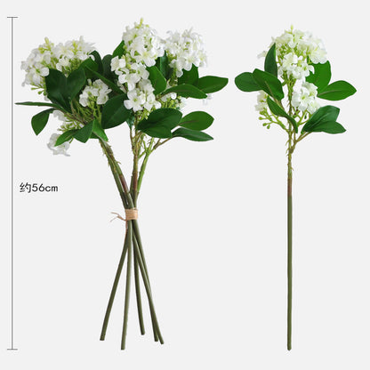 Elegant Faux Flower Bouquet - Stunning Short-Stemmed Osmanthus & Lilac Arrangements for Living Room and Dining Table Décor | Perfect Home Accent for All Seasons