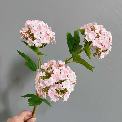 Realistic 3-Piece Hydrangea Snowball Faux Flower Set for Home Decor – Perfect for Living Rooms, Weddings, and Event Decorations