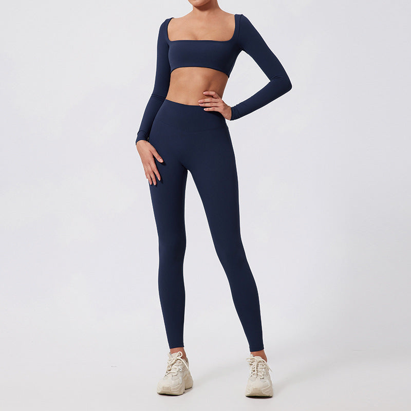 Winter High Waisted Yoga Set for Women Quick Dry Two Piece Gym Outfit for Running and Fitness