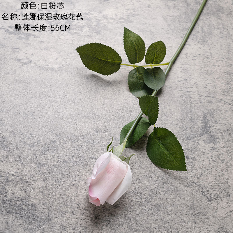 Lifelike Moist Touch Artificial Rose Bud Bouquet - Perfect for Home Decor, Weddings, and Special Occasions | Long-lasting, Easy Care, Realistic Faux Flowers, MW59999