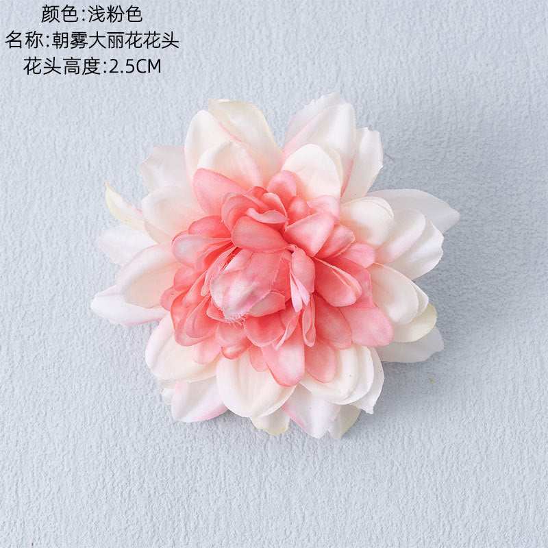 Realistic Morning Mist Dahlia Flower Head - Beautiful Fake Green Plant for Wedding Decorations, Home Décor, and Special Events - Model MW07304