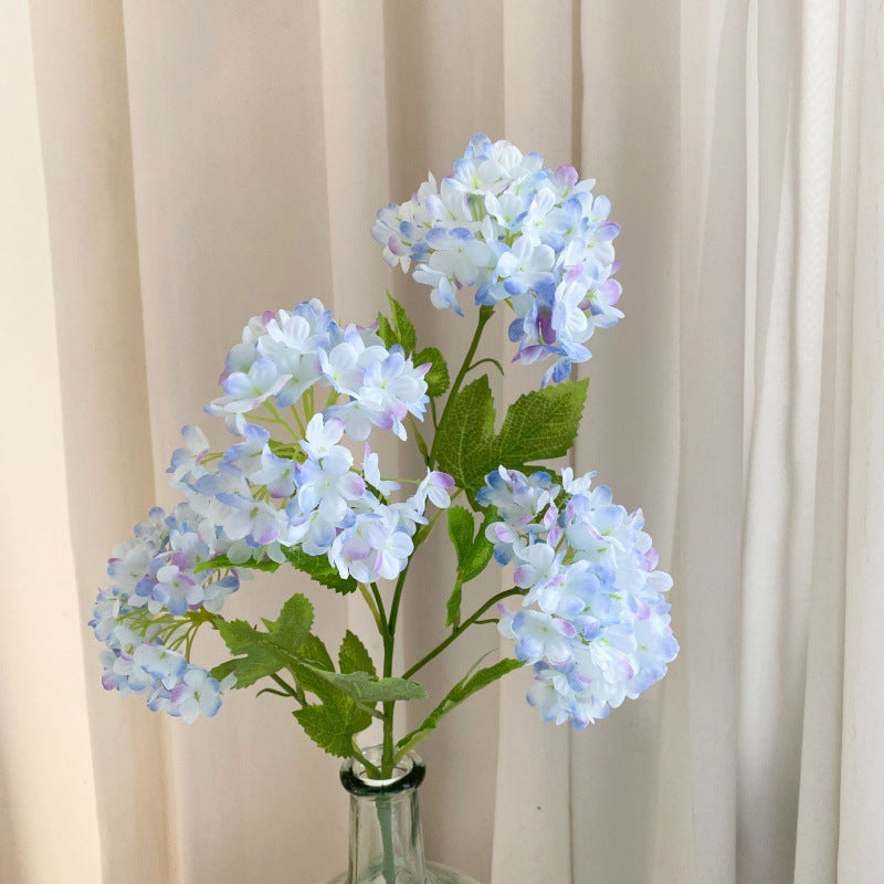 Vibrant 4-Head Hydrangea Bouquet - Realistic Faux Floral Arrangement for Home Décor, Dining Table Centerpiece, and Wedding Bouquets - Perfect for Elegant Celebrations and Special Occasions