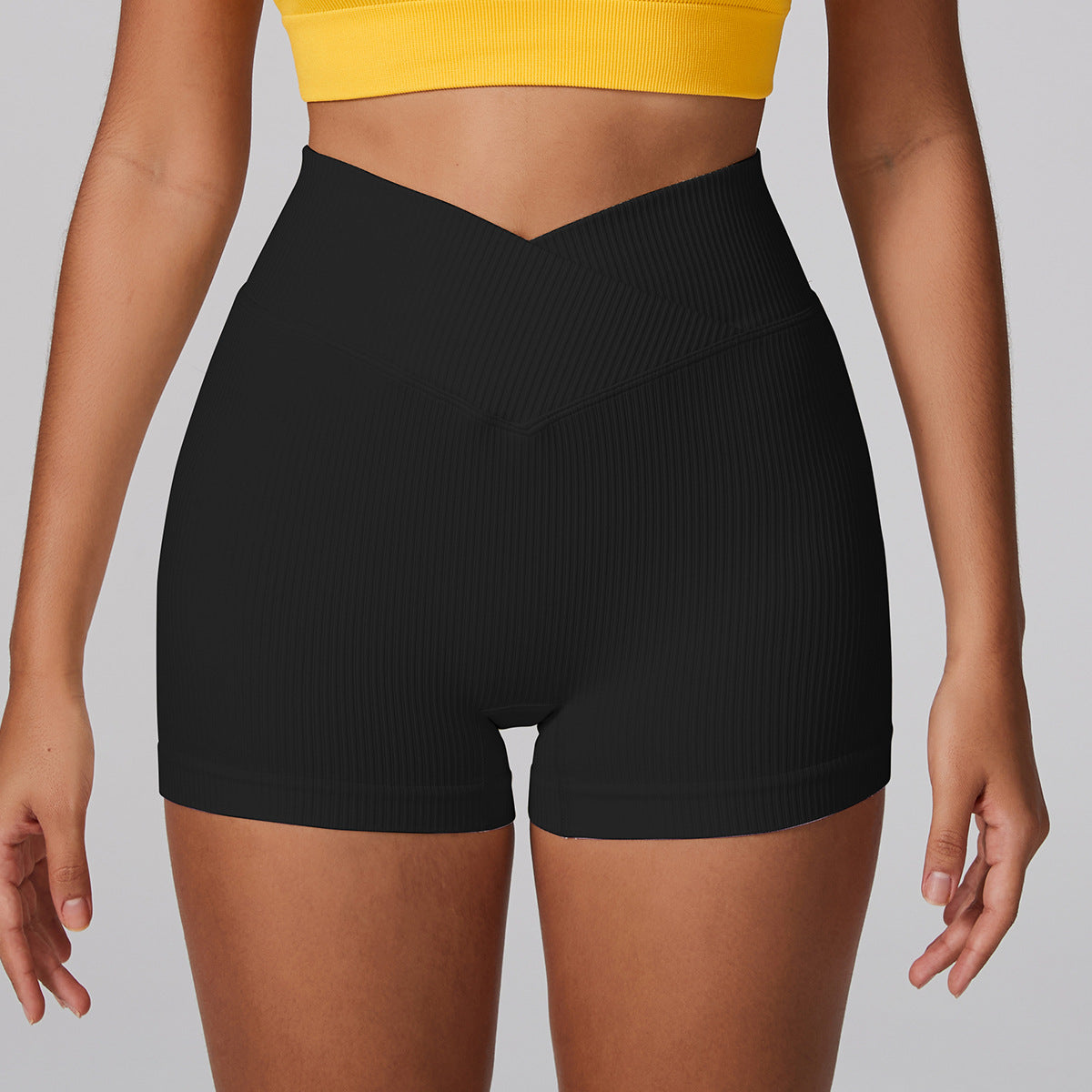 High Waisted Women's Sports Shorts Butt Lifting Tummy Control Quick Dry Compression Gym Running and Yoga Shorts for Comfort and Performance