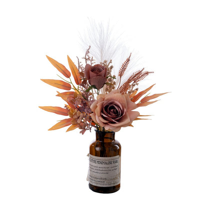 Spring Blossom & Autumn Harvest Faux Rose Handheld Bouquet - Elegant Wedding Decoration and Charming Wall Art (Model CF01337)