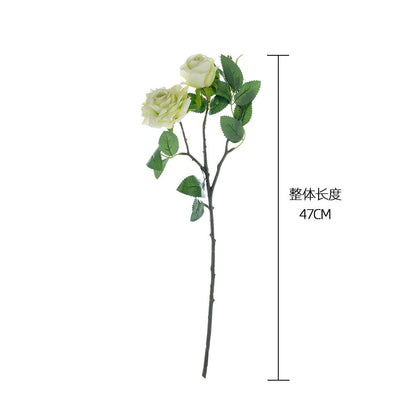 Stunning INS-Style Artificial Rose Flower Plant for Wedding Decorations – Lifelike Floral Potted Arrangement Perfect for Home Decor and Plant Walls – Model MW15190