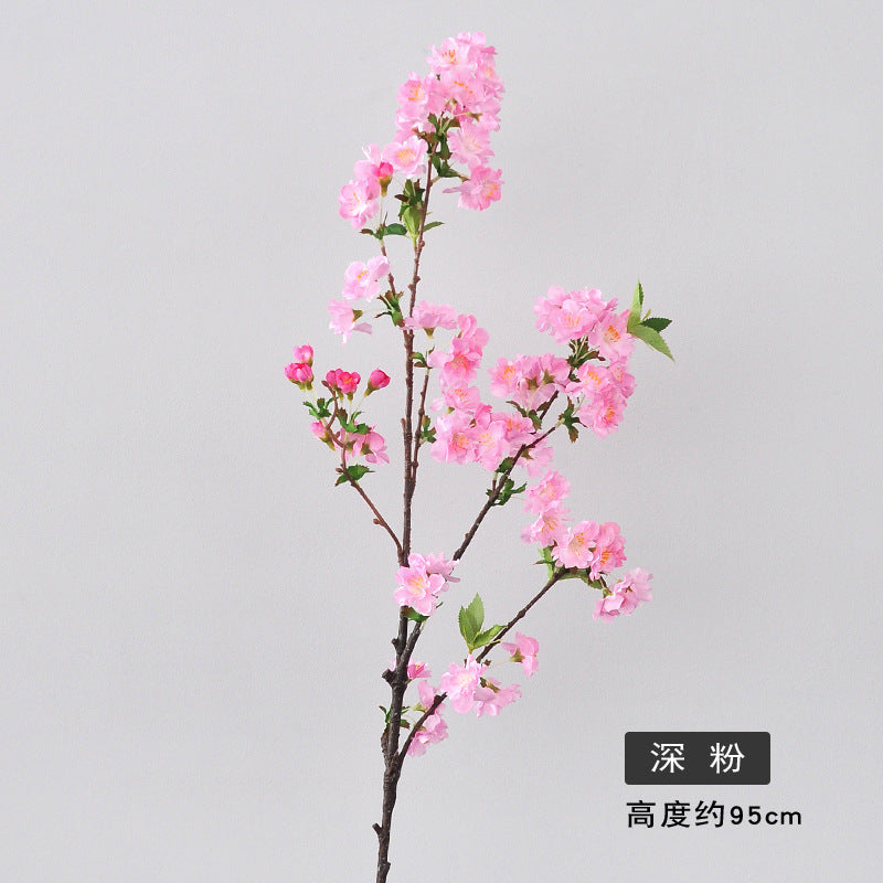 Elegant 95cm Realistic Fake Cherry Blossom Branch - Perfect for Mall Decorations, Event Planning, and Home Decor