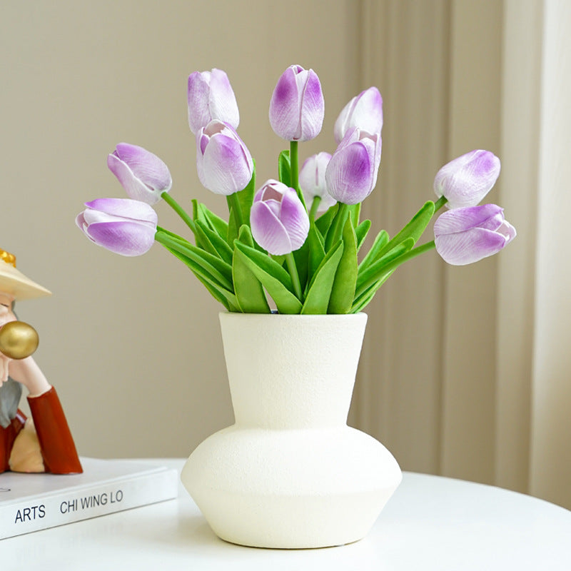 Stunning Miniature PU Tulip Flower - Nordic Style Faux Silk Blooms - Realistic Artificial Tulips for Home Décor