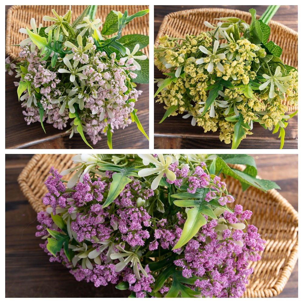 Stunning Artificial Baby's Breath Bouquet - Perfect for Weddings, Events, and Home Decor - Realistic Green Floral Arrangement - MW81113