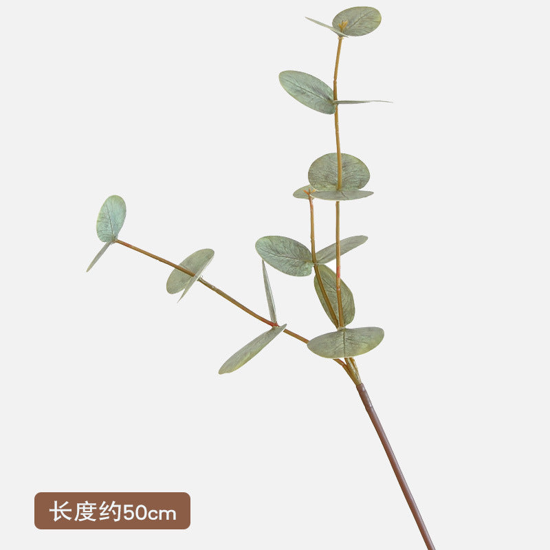 Realistic Eucalyptus Leaf Simulation Plant – Money Leaf Decorative Greenery for Hotels and Homes – Single 3D Printed Eucalyptus for a Fresh, Lively Atmosphere