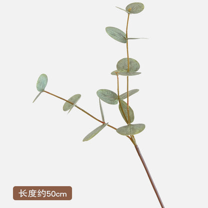 Realistic Eucalyptus Leaf Simulation Plant – Money Leaf Decorative Greenery for Hotels and Homes – Single 3D Printed Eucalyptus for a Fresh, Lively Atmosphere