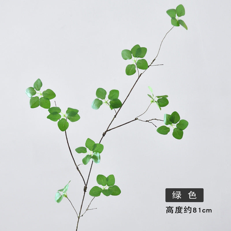 Lifelike Kwan Yin Lotus Leaf Artificial Plant - Modern Minimalist Indoor Decoration with Vines and Twigs for a Stylish Home