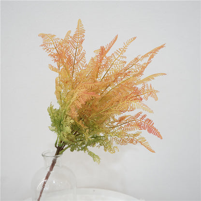 Lifelike Artificial Fern Leaf Wedding Bouquet - Single Branch Plastic Greenery Decoration for Restaurants, Living Rooms, and Home Decor