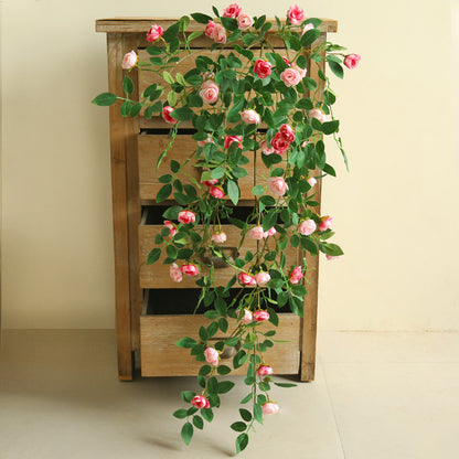 Lifelike Faux Floral Decorations - Beautiful Rose Vine Arrangements for Weddings and Home Décor, Perfect for Indoor Wall Hangings & Event Styling