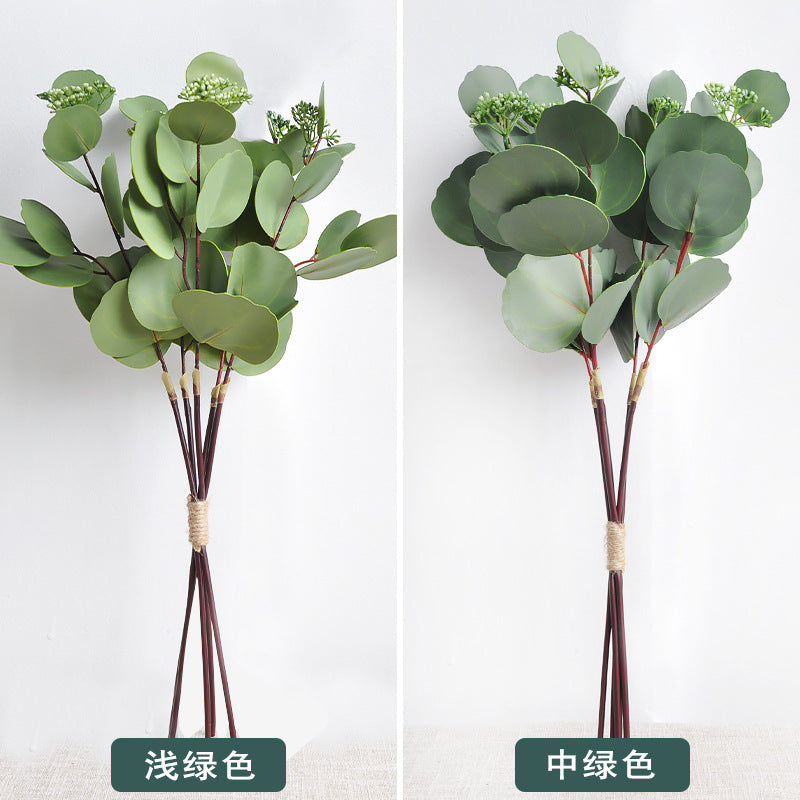 Realistic Faux Eucalyptus Greenery for Scandinavian Home Decor – Soft Touch 3D Printed Handcrafted Botanical Bouquet