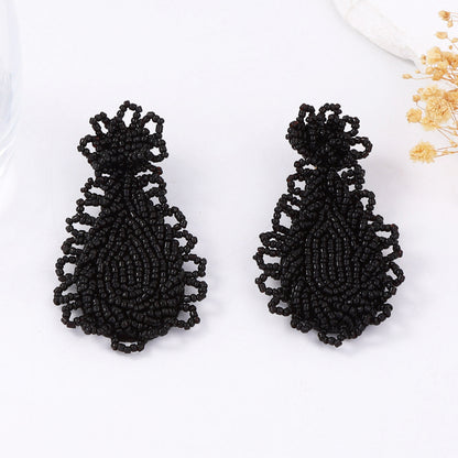Bohemian Chic Handmade Beaded Flower Earrings – Unique, Statement-Making Jewelry for Trendy Women