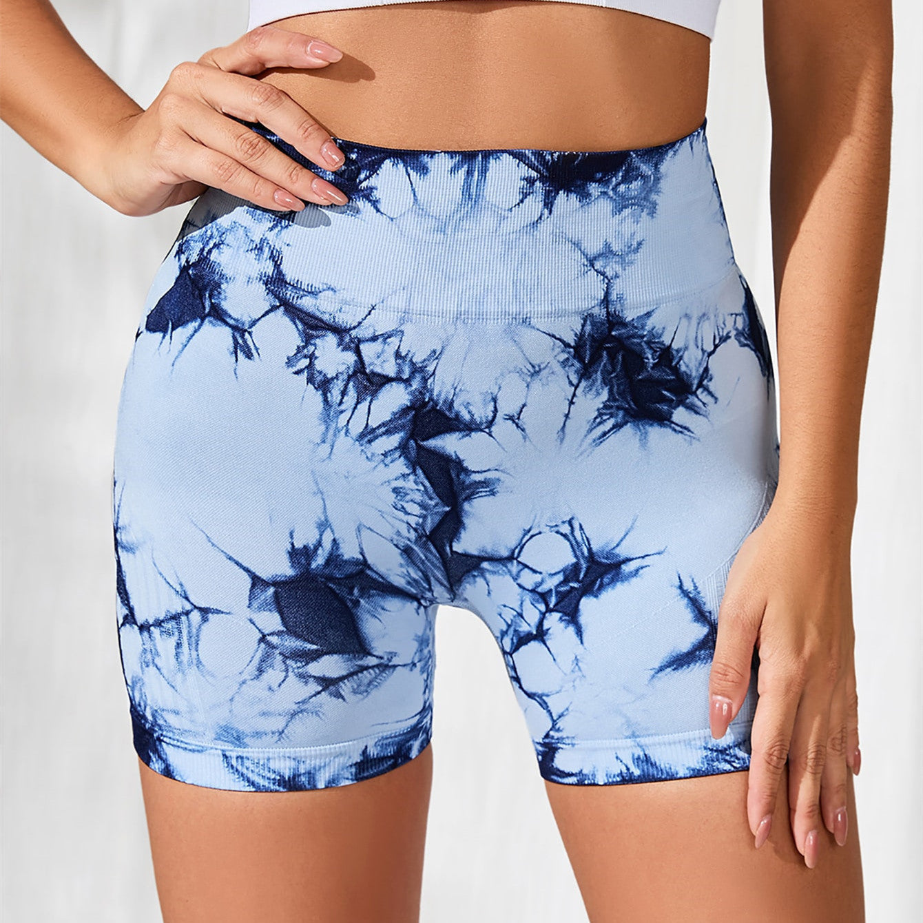 High Waisted Tie Dye Yoga Shorts for Women Ultra Stretch Fitness Bottoms for Enhanced Comfort and Lifted Curves