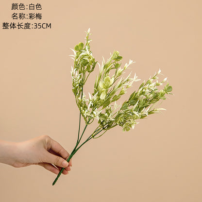 Realistic Artificial Plum Blossom Decor - Perfect for Weddings and Home Decoration, Elegant Greenery Craft, INS Style - Model MW73772