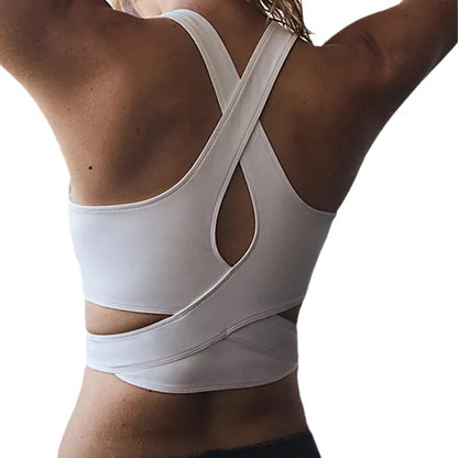 High Performance Cross Back Sports Bra with Wide Straps for Intense Workouts Outdoor Yoga and Fit Flattering Activewear for Women