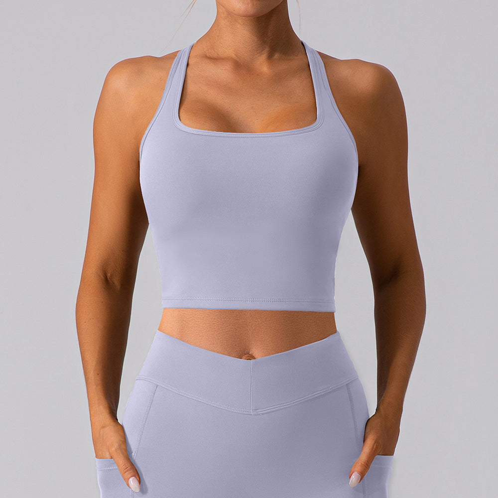 Women's Fall Winter Moisture Wicking Yoga Tank Top with Soft Brushed Fabric for Dance Fitness and Running