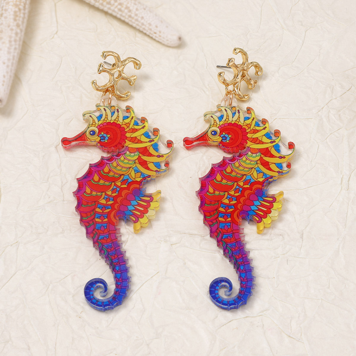 Unique Ocean-Inspired Acrylic Animal Earrings - Perfect for Casual Getaways and Beach Vacations
