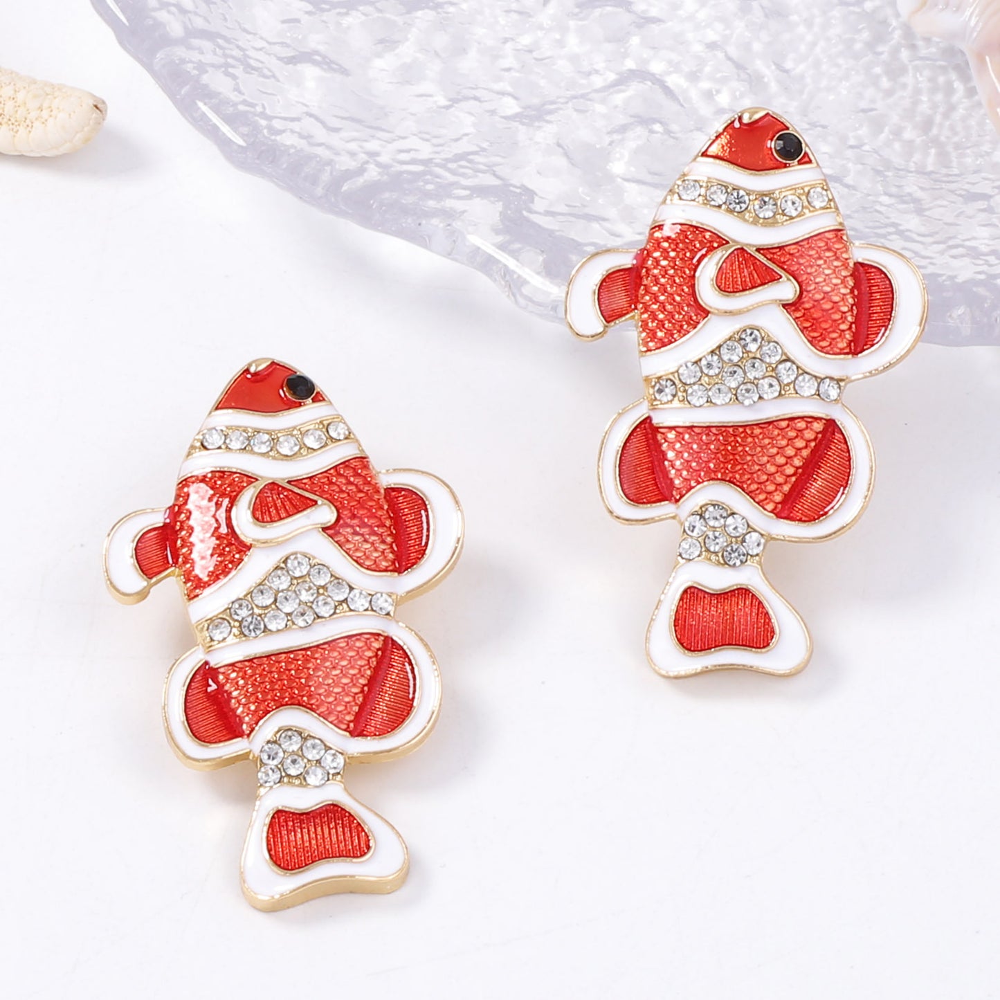 Adorable Tropical Ocean Animal Earrings with Sparkling Zirconia - Cute Cartoon Fish Studs for Every Occasion, Trendy and Playful Accessories for Women