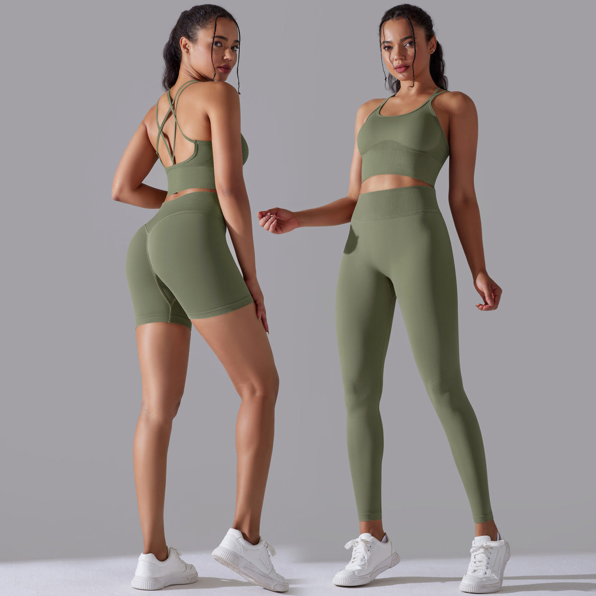 High Waisted Peach Butt Lifting Leggings and Sports Bra Set Ideal for Yoga Running and Gym Workouts