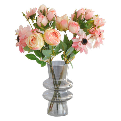 Lifelike Artificial Rose Bouquet for Home Décor - Stunning Fake Flower Arrangement for Living Room, Wedding Celebrations, and Elegant Wedding Aisle Displays