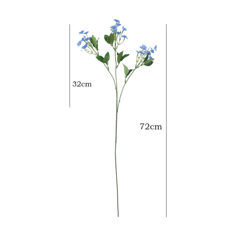 Single Stem Blue Snowflake Blue Jasmine Artificial Flowers for Home, Hotel, and Wedding Décor – Stunning Faux Floral Arrangements for Stylish Showrooms and Event Decor