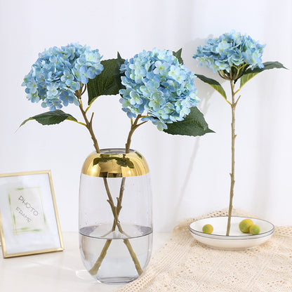 Realistic Gradient Hydrangea Stem - 11-Branch Faux Flower for Stunning Wedding and Home Decor, Perfect for DIY Creations