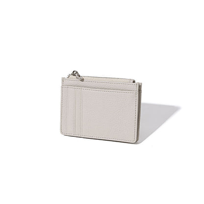 Genuine Leather Card Wallet Compact Short Wallet with Multiple Card Slots Portable Coin Pouch Pebble Texture Design