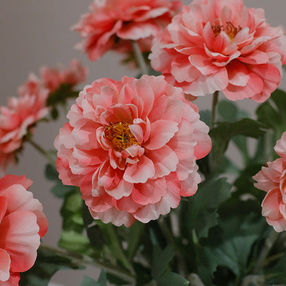 Elegant Wedding Home Decor:  Faux Peony Floral Arrangement with 3 Velvet Blooms - Perfect for Stylish Interiors