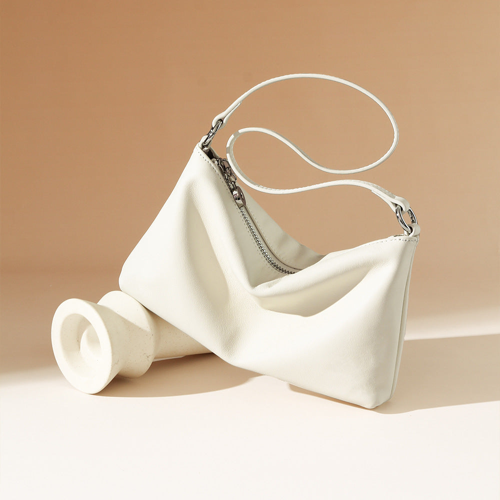 French Inspired Mini Underarm Bag Chic Square Shoulder Bag for Women Unique Chain Crossbody Bag Commuter Accessory