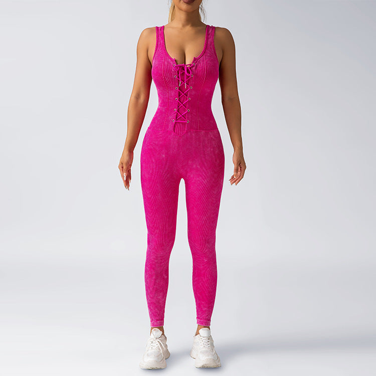 5 Color Options High Waisted Sports Yoga Jumpsuit for Women Durable Stretchy and Moisture Wicking Fitness Apparel