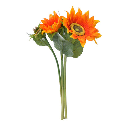 Realistic Faux Sunflower Bouquet - Perfect for Home Décor, Wedding Celebrations, and Photography Props - Durable PU Artificial Sunflowers