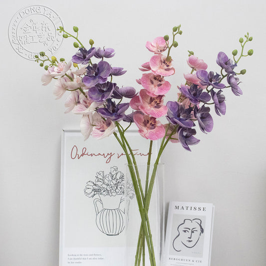 Elegant Faux Phalaenopsis Orchid -  Quality, Realistic Feel - Single Stems for Home Décor, Weddings, and Table Centerpieces