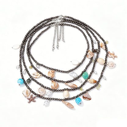 Stylish Ocean-Inspired Seashell Pendant Necklace - Perfect for Summer Vacations and Trendy Layered Looks