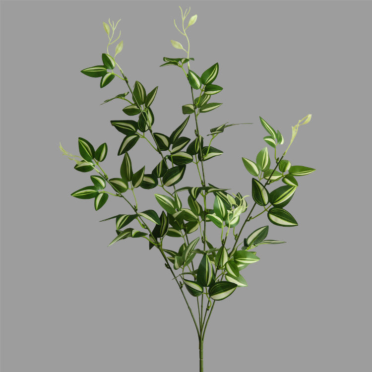 Realistic Single Branch Faux Willow Leaf Home Décor - Soft Greenery for Bohemian Bamboo Plant, Perfect for Living Room and Bedroom Decorations