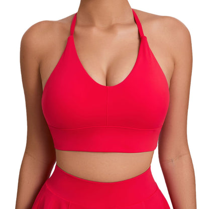 Cloud Sensation Adjustable Strappy Sports Bra for Yoga Pilates and Running Medium Impact Shockproof Activewear for Outdoor Fitness