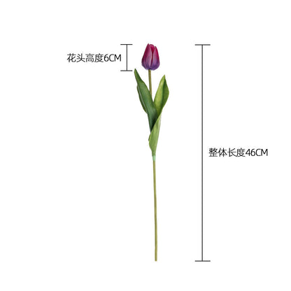 Elegant PU Tulip Artificial Flowers for Home Decor and Wedding Bouquets - Gorgeous and Realistic Design | Perfect for Special Occasions | Model MW54102