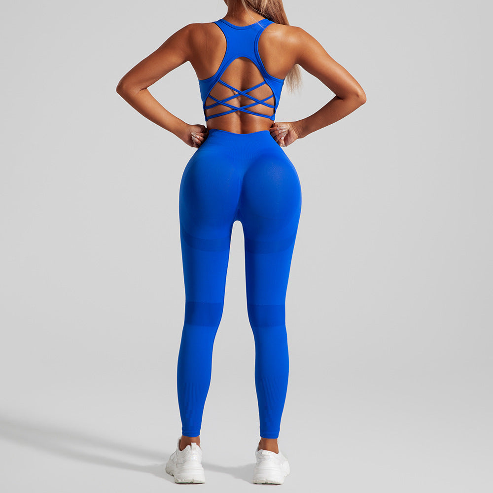 Quick Dry Push Up Sports Bra High Waisted Sculpting Leggings Yoga Outfit Set for Enhanced Support and Comfort