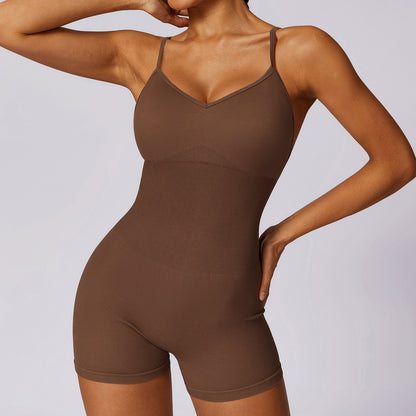 Seamless High Performance Women's Yoga Bodysuit Sculpting High Elastic Fitness Wear for Comfort and Style