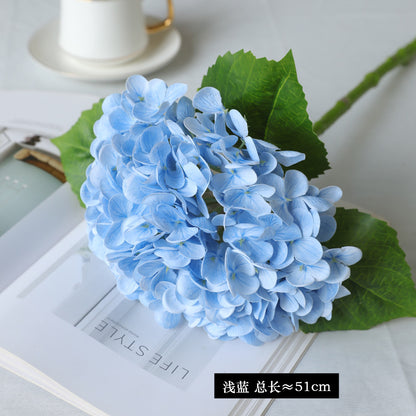 Lifelike Hydrangea Artificial Flower Bouquet for Weddings & Hotel Decor | Satin Feel, Moisture-Proof, Stunning Floral Arrangement Prop