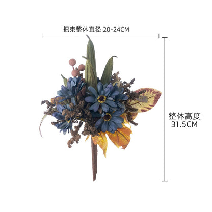 Realistic Artificial Okra Flower Bouquet - Stylish Home Decor for Weddings & Celebrations - CL62002