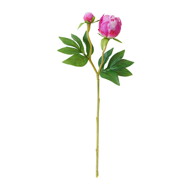 Elegant European Miniature Double-Headed Faux Peony Flowers - Perfect for Wedding Decorations and Home Décor - Soft and Realistic Silk Peony Floral Arrangements