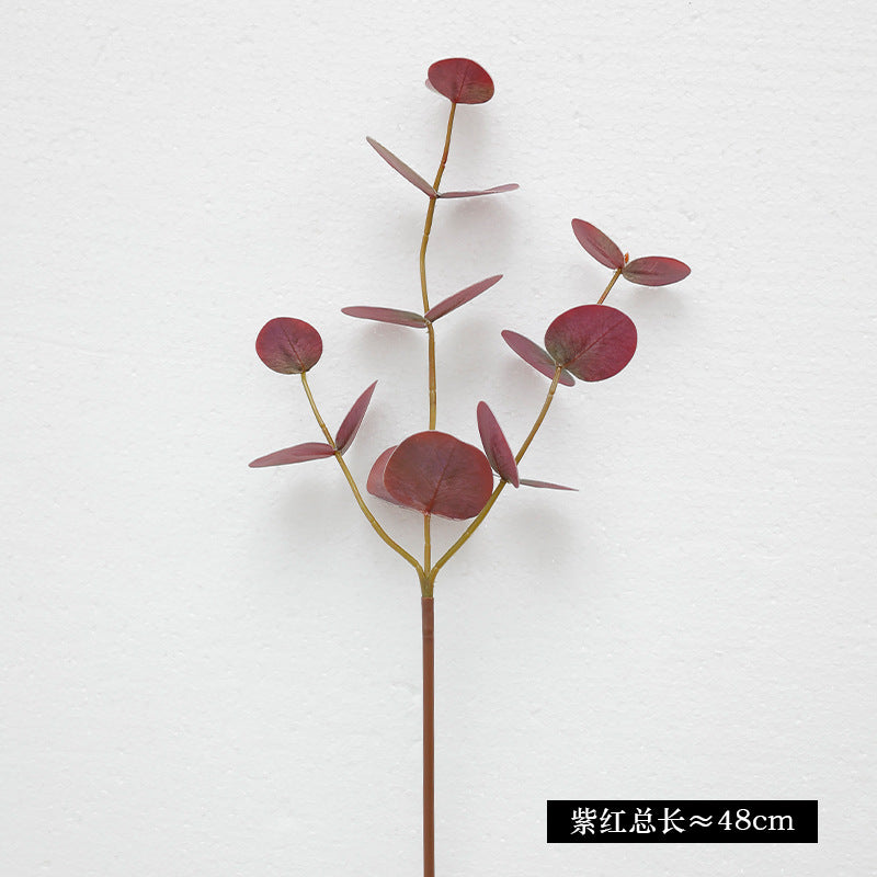 Single Stem 3-Prong Faux Eucalyptus - Perfect for Home and Hotel Decor, Elegant Floral Arrangements, and Fresh-Look Greenery for Wedding Events