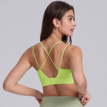 High Intensity Adjustable Strap Sports Bra with Integrated Design Shockproof Supportive and Yoga Top for Comfort and Style