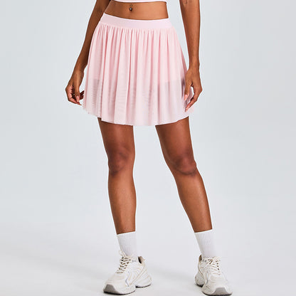 Women's Pleated A Line Tennis Skirt for Outdoor Fitness Yoga Workout Features Built In Shorts for Modesty and Comfort