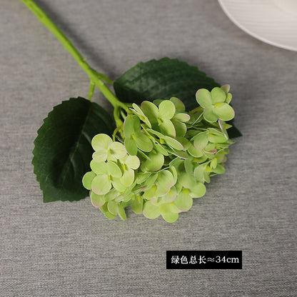 Realistic 3D Faux Floral Hydrangea with Soft Touch Branches - Perfect for Wedding Aisle Decorations, Home Decor, and Event Centerpieces